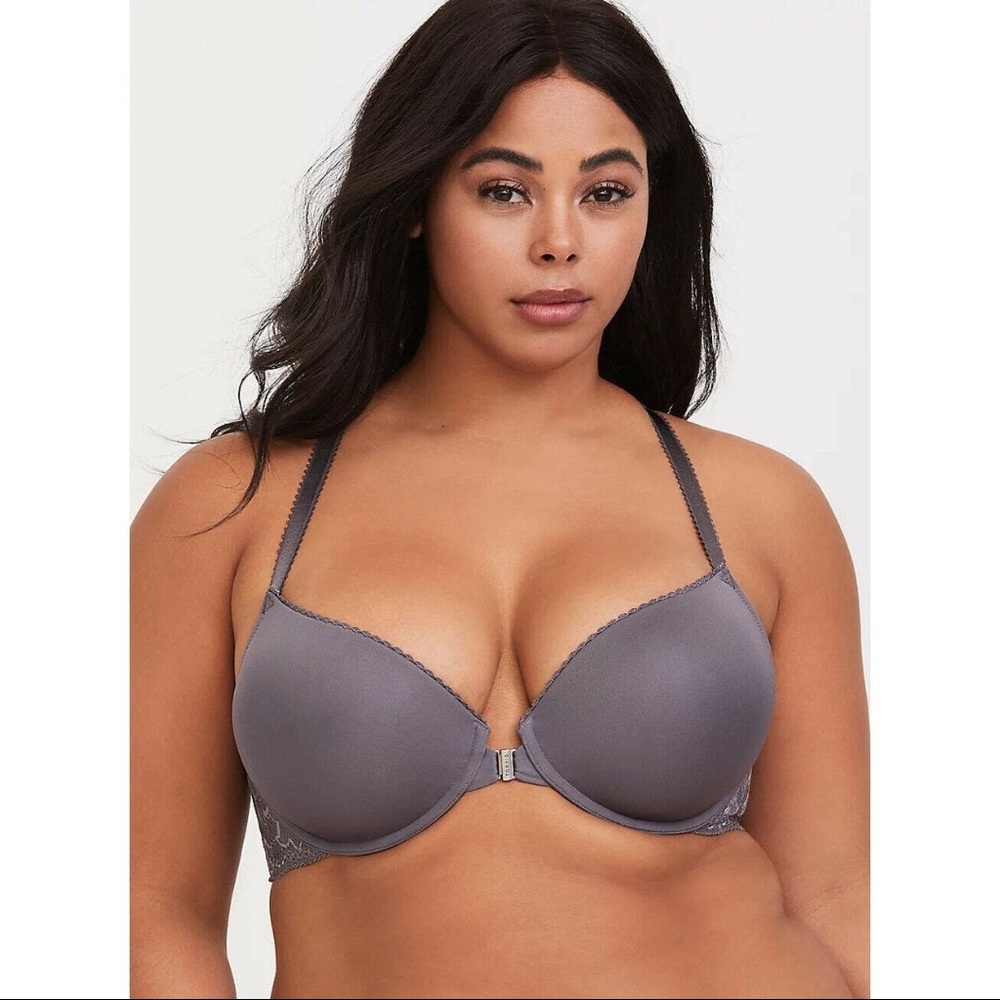 Torrid Racerback Push-up Bra Slate Gray